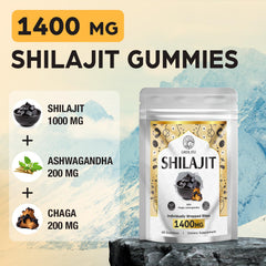 Individually wrapped ORBILIVE Shilajit Gummies