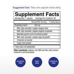 Back label with nutrition facts and ingredients – Oregacillin