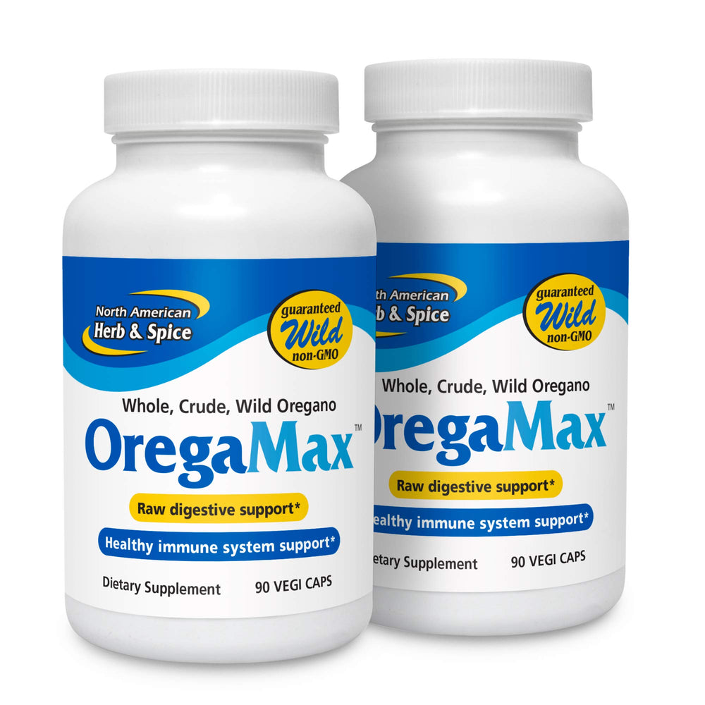 Oregamax 90 Vegi-Caps bottle — front view