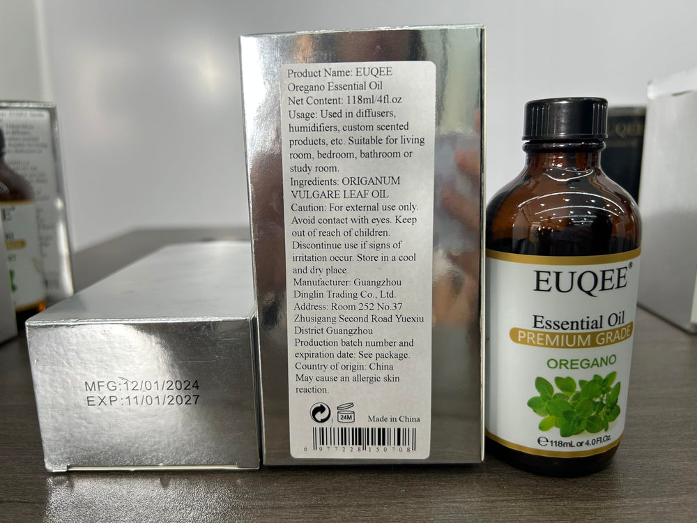 Gift-ready packaging for EUQEE oregano oil