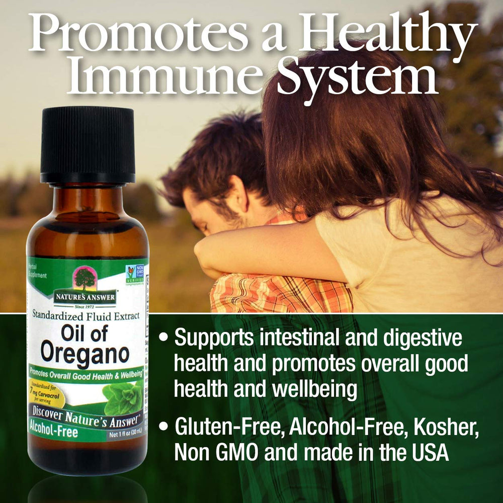 Dropper with oregano oil for digestive health