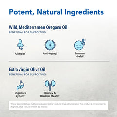 Full ingredient list: Wild Mediterranean Oreganol P73 and organic extra virgin olive oil