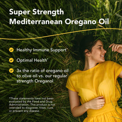 Close-up of oregano oil blended with olive oil in Oreganol P73 Super Strength