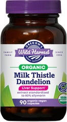 Bottle of Oregon's Wild Harvest Milk Thistle Dandelion Capsules