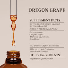 Herbal ingredients and natural extracts used in Oregon Grape tincture