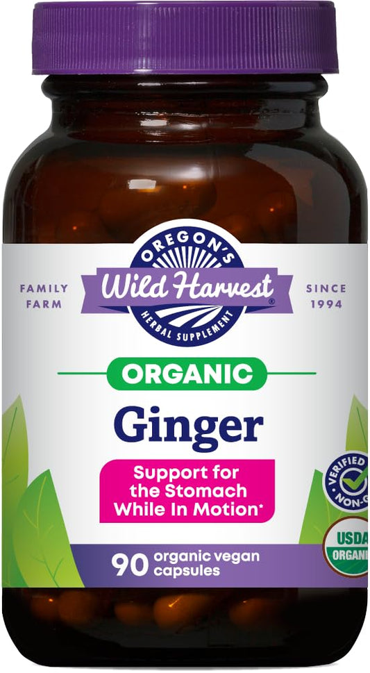 Oregon's Wild Harvest Ginger Capsules bottle - 90 count