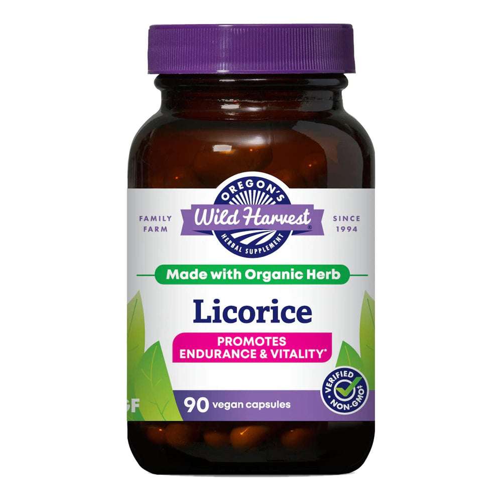 Bottle of Oregon's Wild Harvest Licorice Root Capsules, 90 Count
