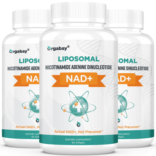 Orgabay Liposomal NAD+ 500 mg bottle with 180 softgels