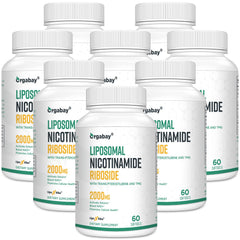 Orgabay Liposomal Nicotinamide Riboside bottle front label, 480 count