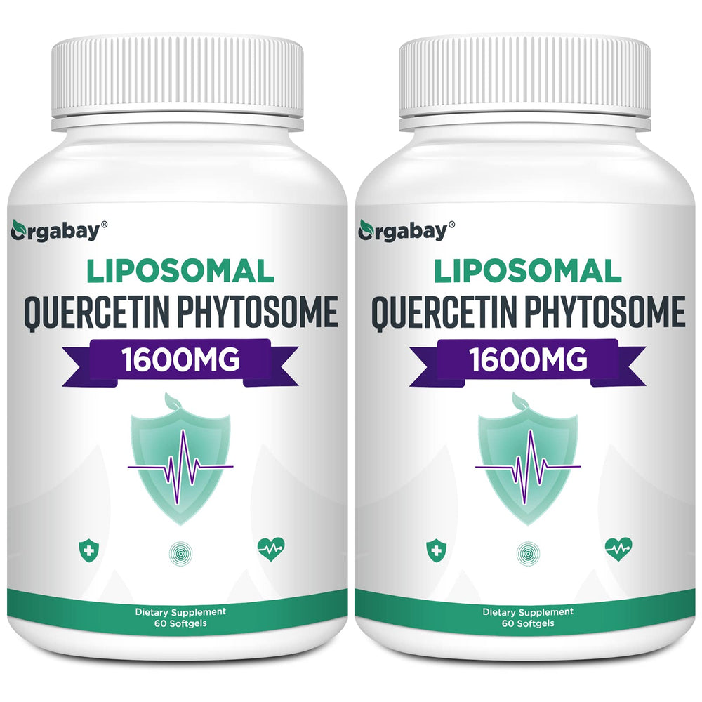 Orgabay Liposomal Quercetin Phytosome 1600 mg bottle with 120 softgels