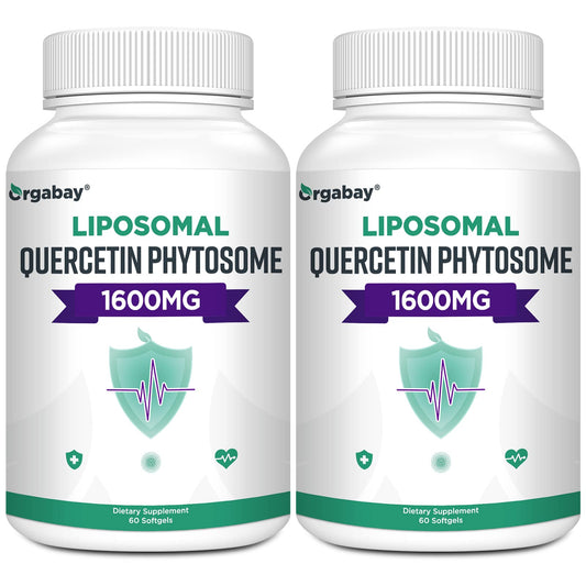 Orgabay Liposomal Quercetin Phytosome 1600 mg bottle with 120 softgels