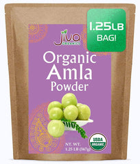 Bulk 1.25 lb organic amla powder in resealable bag