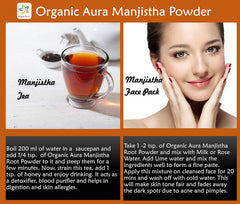 Made in USA GMP facility for Organic Aura manjistha powder