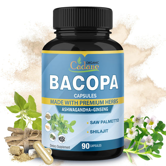 Organic Bacopa Monnieri supplement bottle – 90 capsules