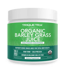 Organic barley grass juice powder grown in Utah volcanic soil