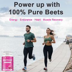 Organic beetroot powder illustrating 1300mg per serving