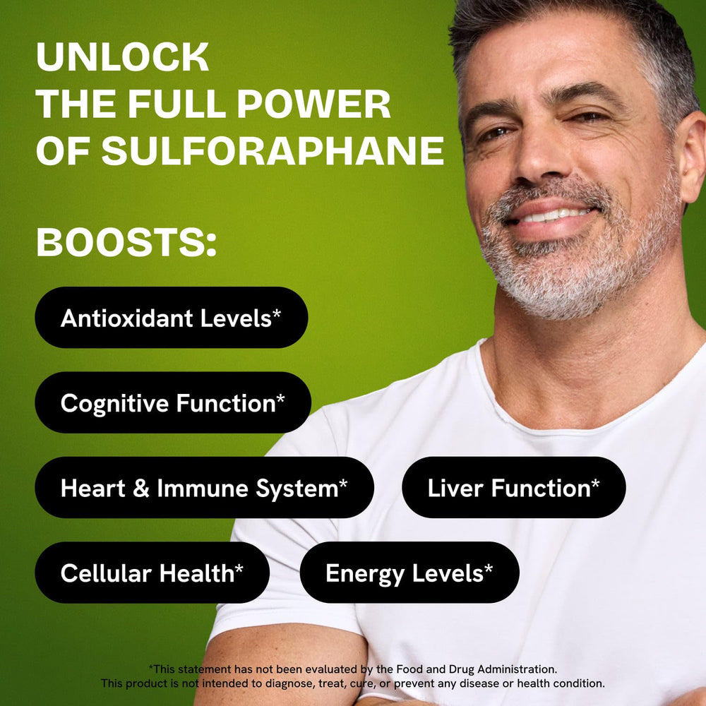 Organic broccoli sprouts with stabilized sulforaphane for brain health