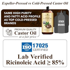Organic castor oil expeller-pressed hexane-free 28oz