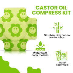 Self-adhesive castor oil patch ready for use