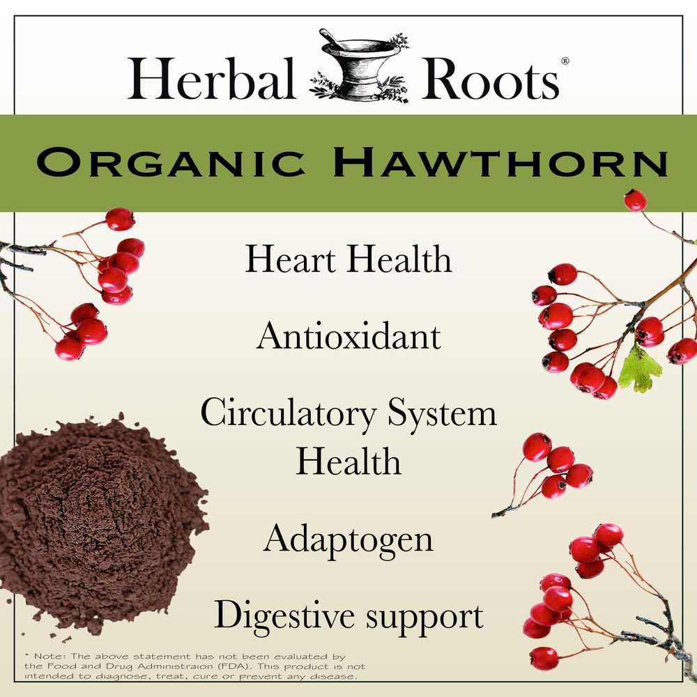 USDA Organic certified Hawthorn capsules – 1200mg