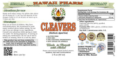 Organic dried glycerite of Cleavers herb in a glass container