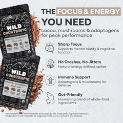 Organic cocoa powder and mushroom ingredients