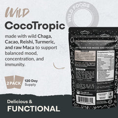 Maca root and turmeric alongside hot cocoa mix
