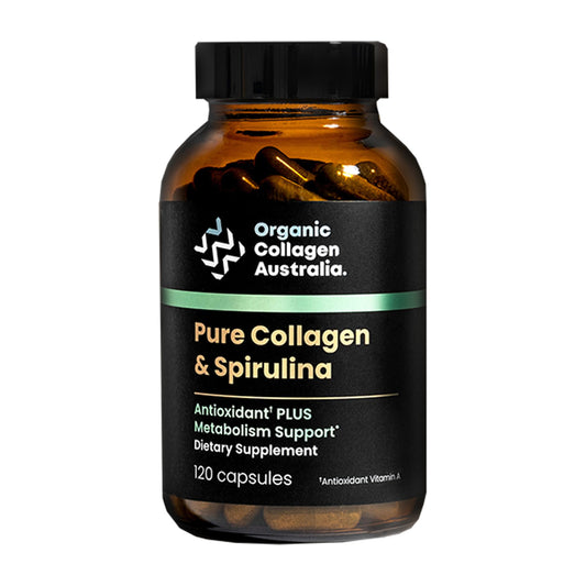 Organic Collagen Australia Spirulina Capsules bottle