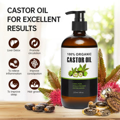 Organic cotton castor oil patches set with 30 self-adhesive patches