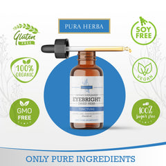 Organic eyebright tincture drops bottle