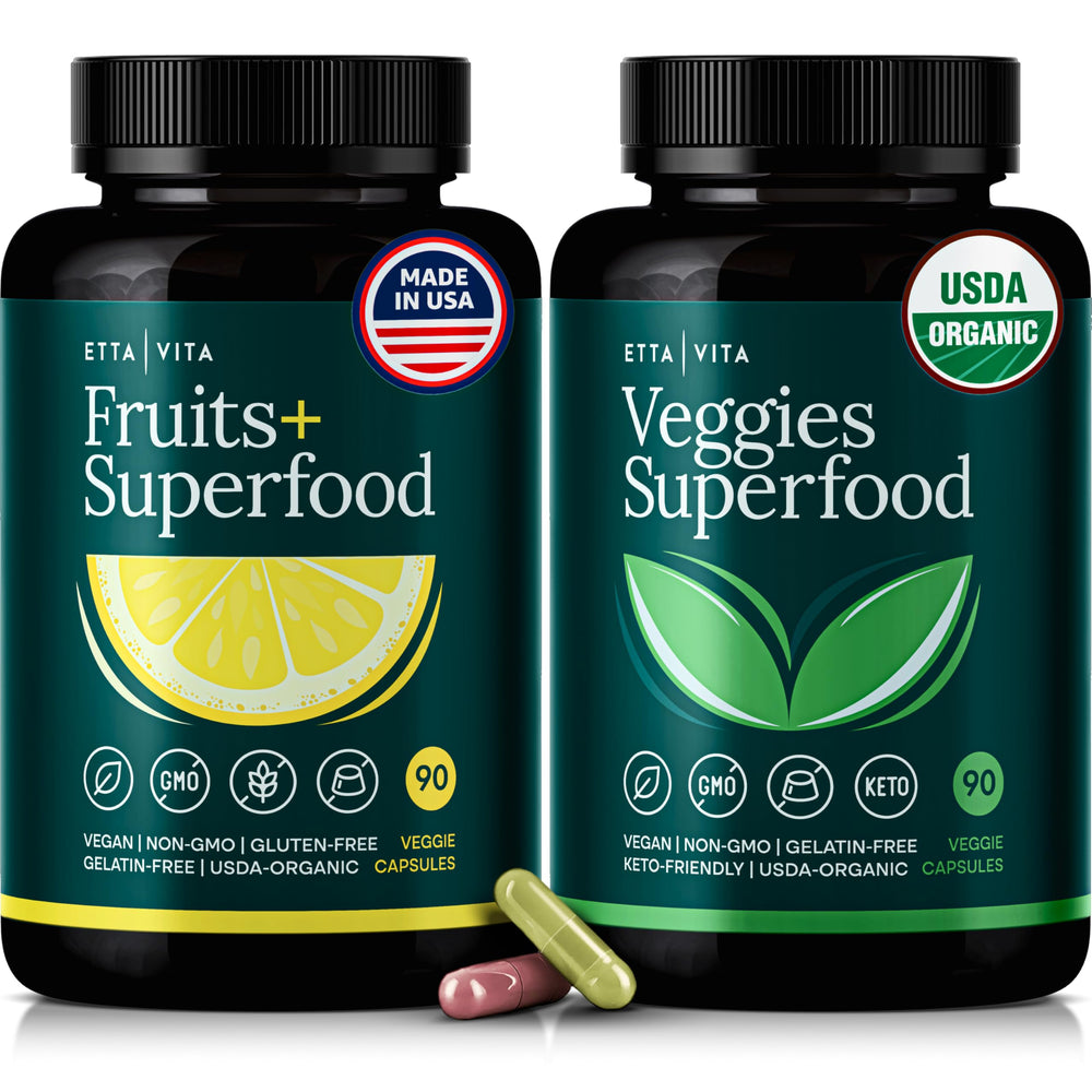 Organic fruits and vegetables blend used in the supplement