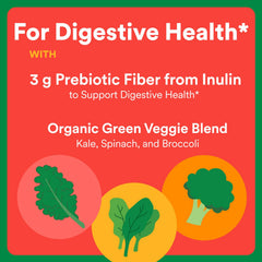 Organic kale, spinach, and broccoli greens blend