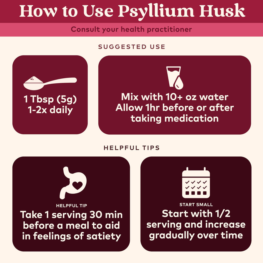 Lid and scoop of Organic India psyllium powder for easy measurement.