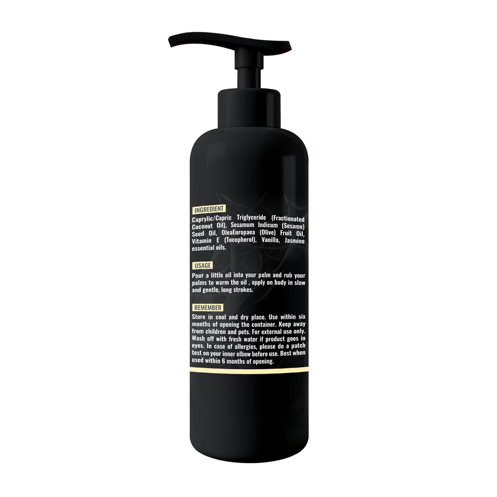 Organic ingredients highlighting skin-safe vanilla jasmine massage oil