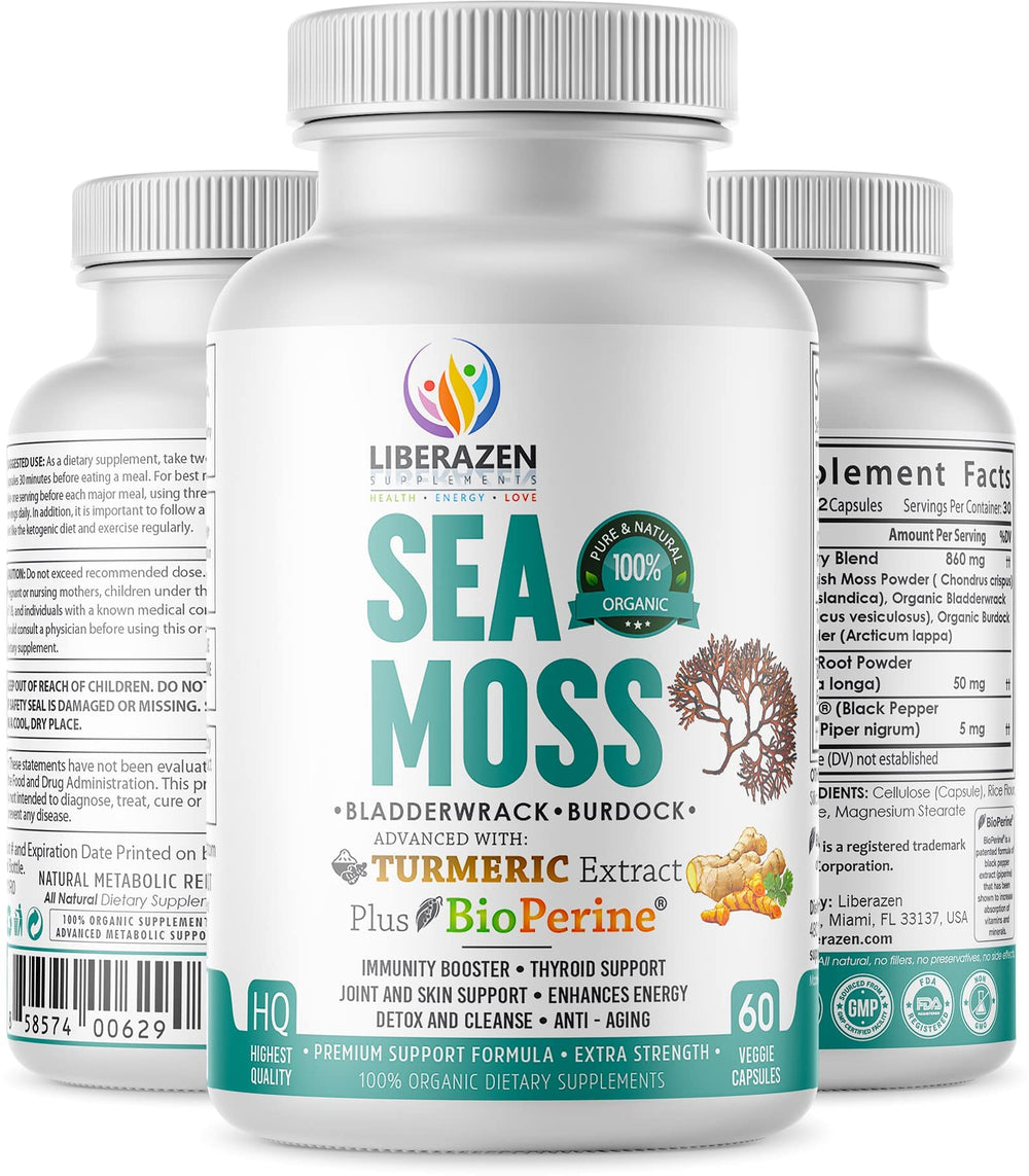 Bottle of Organic Irish Sea Moss Pills