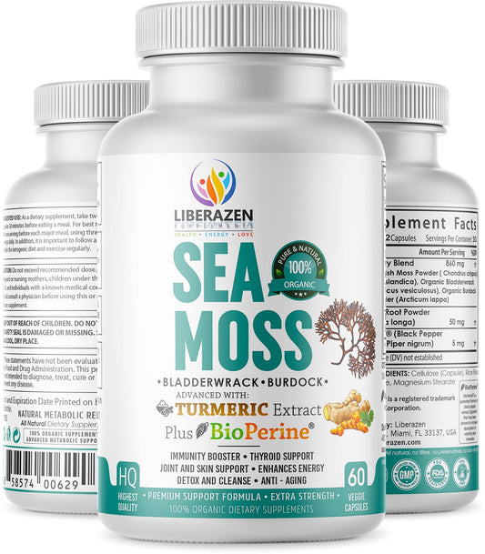 Bottle of Organic Irish Sea Moss Pills