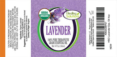 Organic lavender oil 4 oz packaging