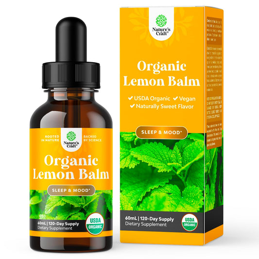 Organic Lemon Balm Leaf Liquid Extract bottle 2 oz
