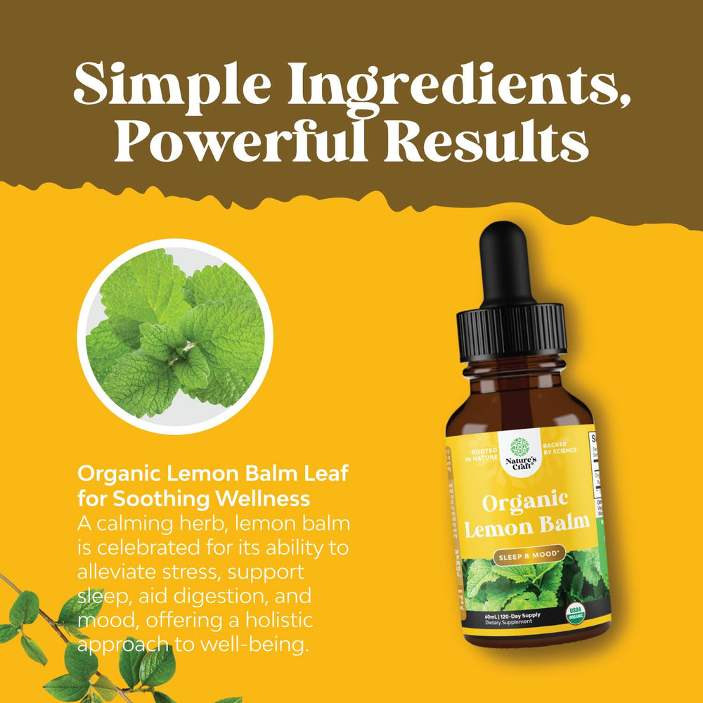 Dropper dispensing lemon balm tincture