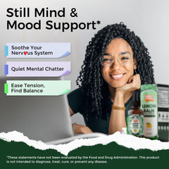 Organic lemon balm leaves photo