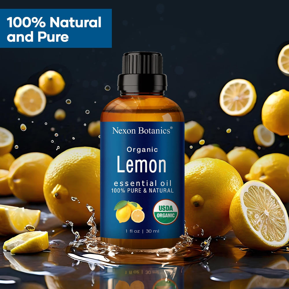 DIY candle making setup with lemon essential oil