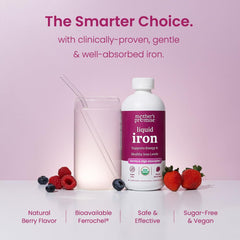 Vegan, gluten-free, dairy-free iron supplement packaging