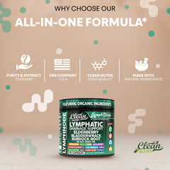 Clean Nutra Organic Lymphatic Drainage Capsules packaging