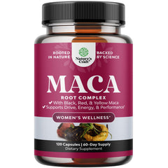 Organic Maca Root Capsules for Women bottle - 120 count