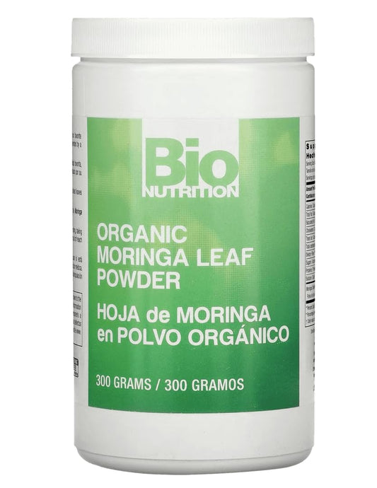 Organic Moringa Leaf Powder 300 g container