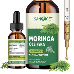 Organic Moringa Liquid Drops bottle front view