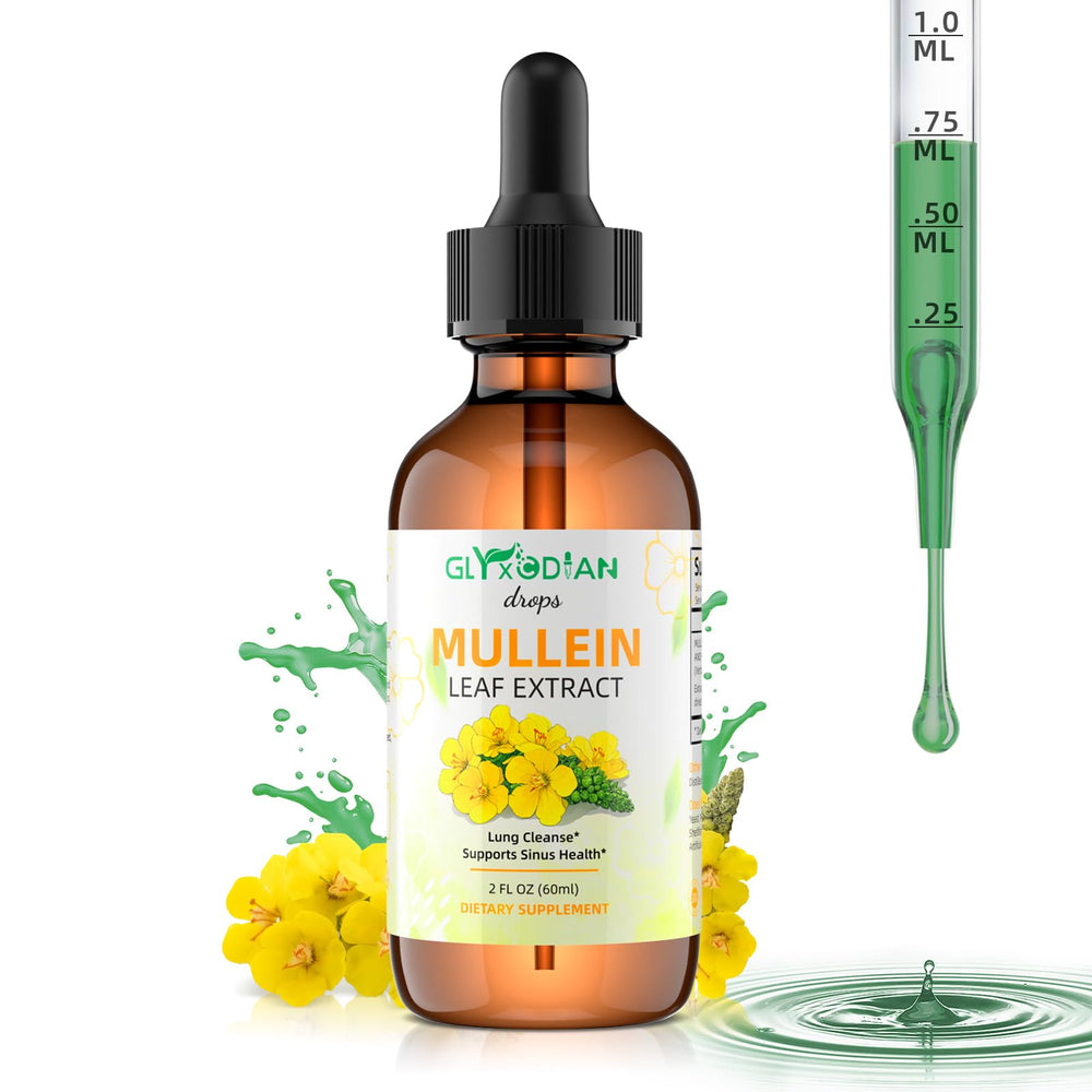 Organic mullein leaf extract drops pack shot