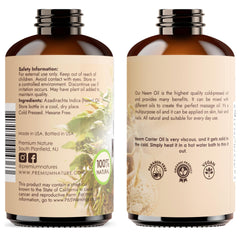 Unrefined Neem Oil bottle - 4 oz