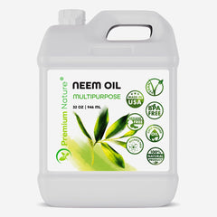 Organic neem oil bottle, 32 oz, cold-pressed