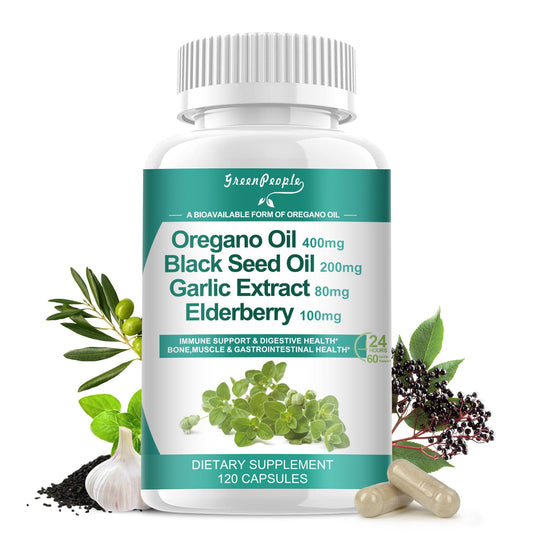 Organic oregano oil capsules bottle – 120 count